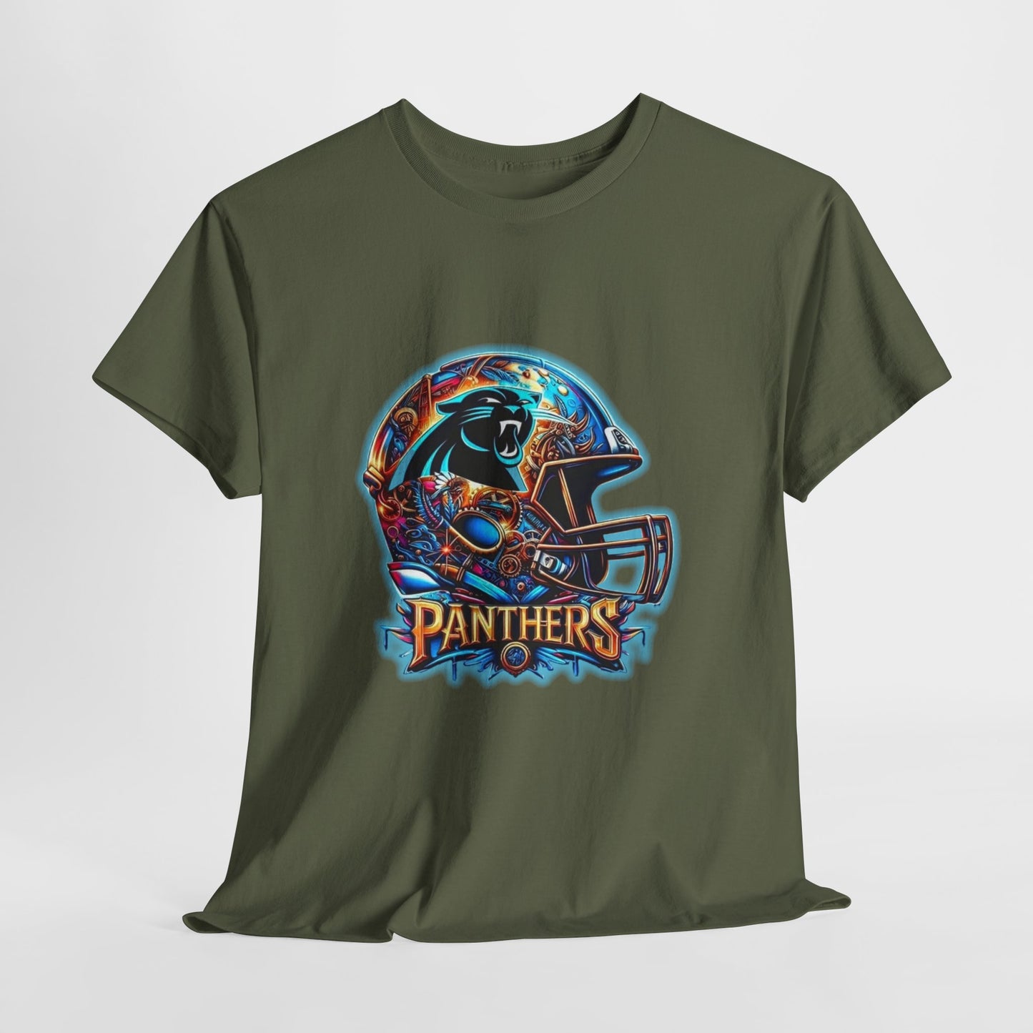 Sports Panthers Football Helmet #2 Unisex Heavy Cotton Tee