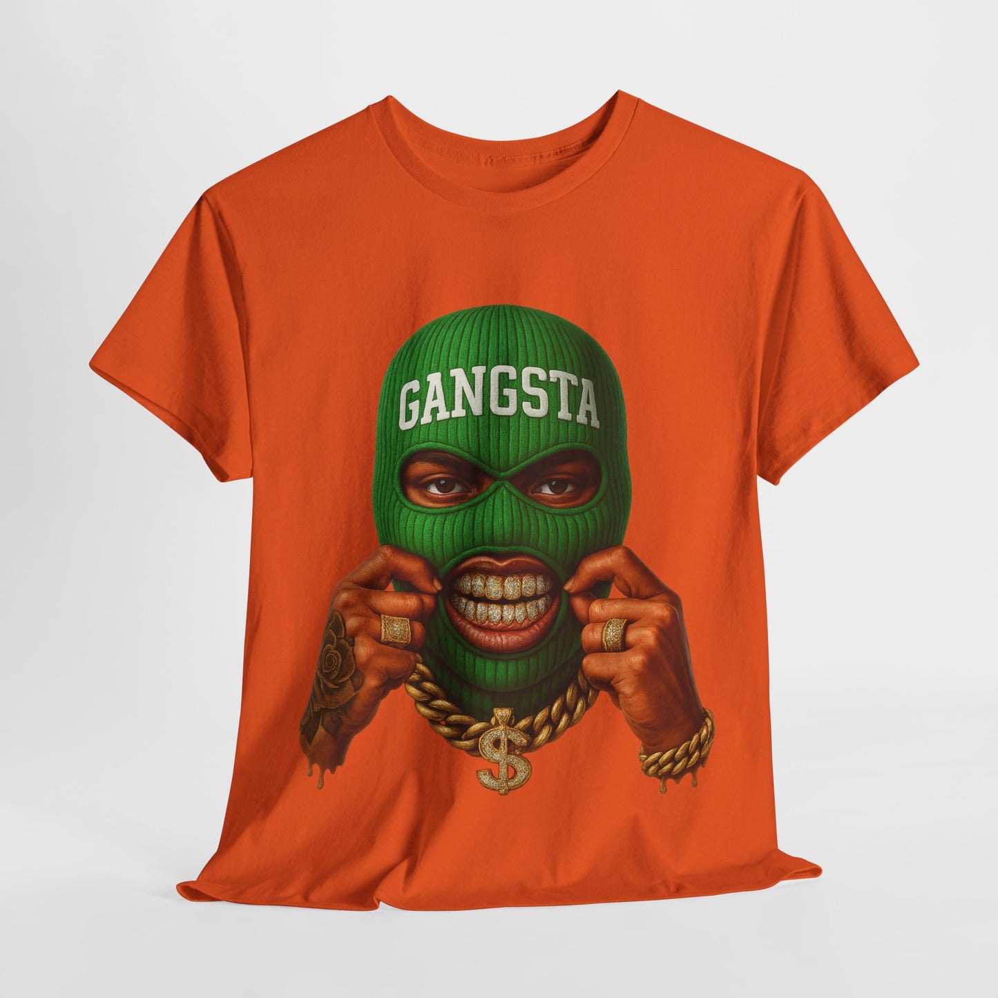 Green Ski Mask Unisex Heavy Cotton Tee
