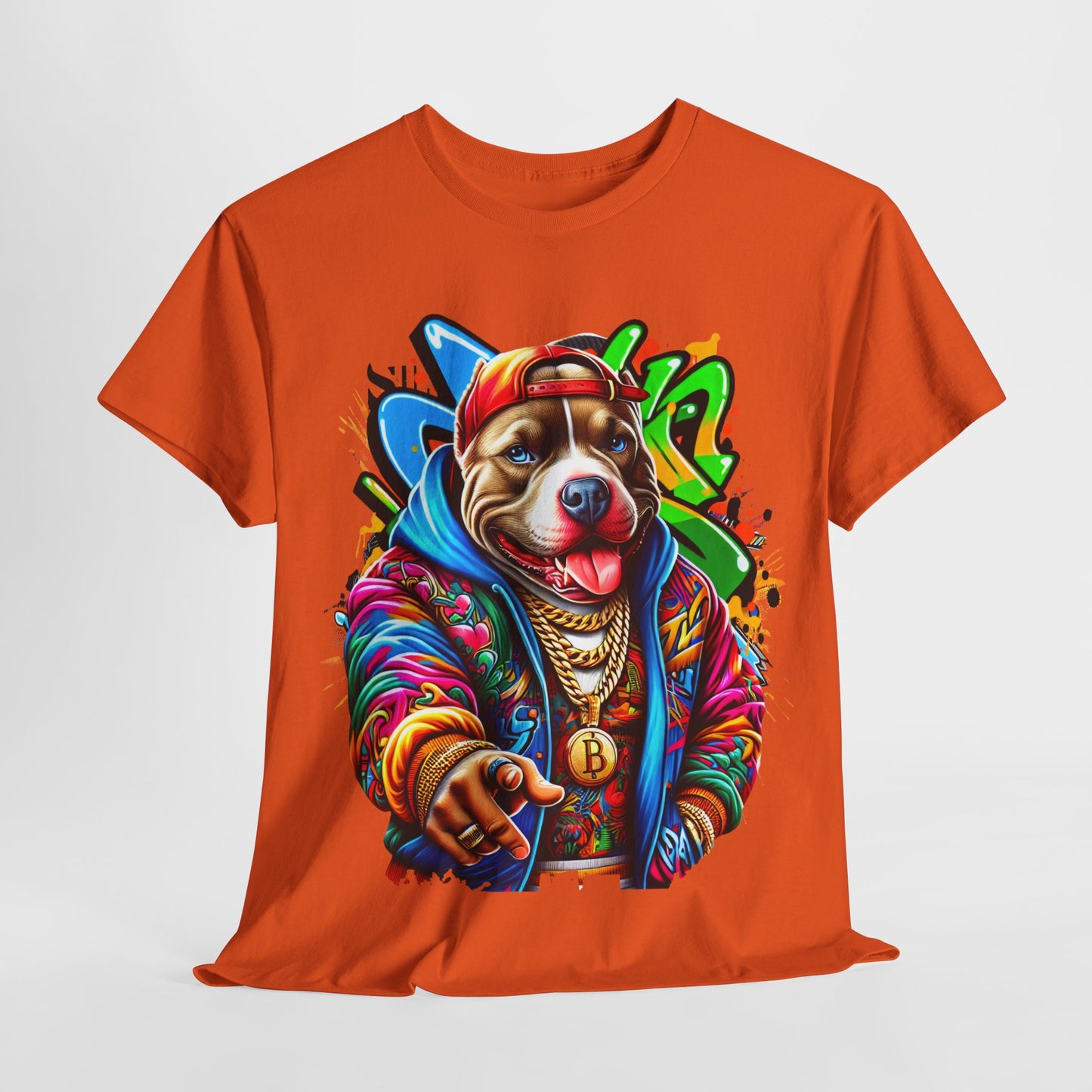 Graffiti Fashionable Pitbull Unisex Heavy Cotton Tee - 312tshirts 2