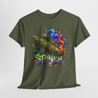 420 Psychedelic Blunt Unisex Heavy Cotton Tee - 312tshirts 2