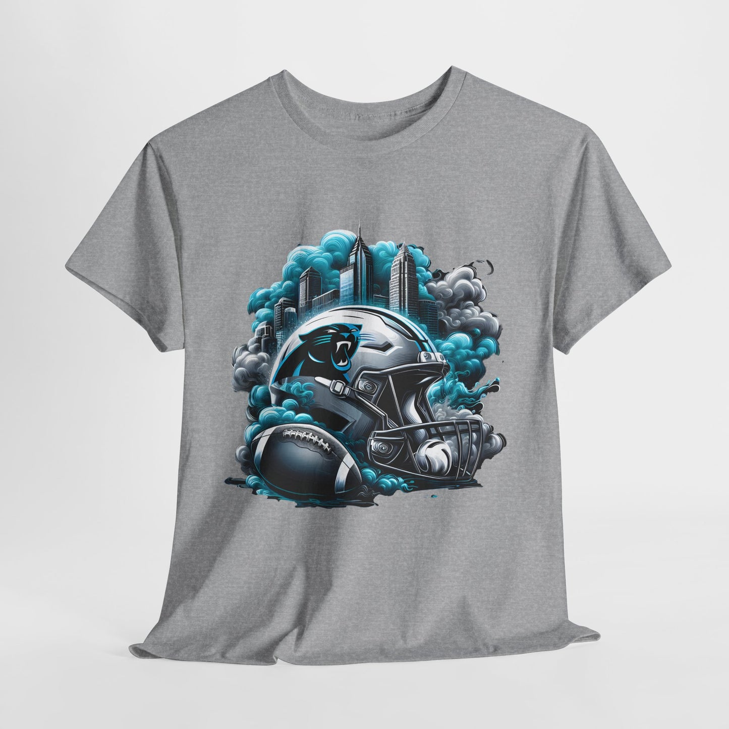Sports Panthers Football Helmet #1 Unisex Heavy Cotton Tee