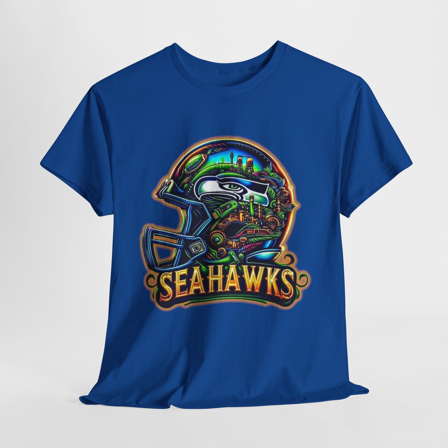 Sports Seahawks Football Helmet #2 Unisex Heavy Cotton Tee