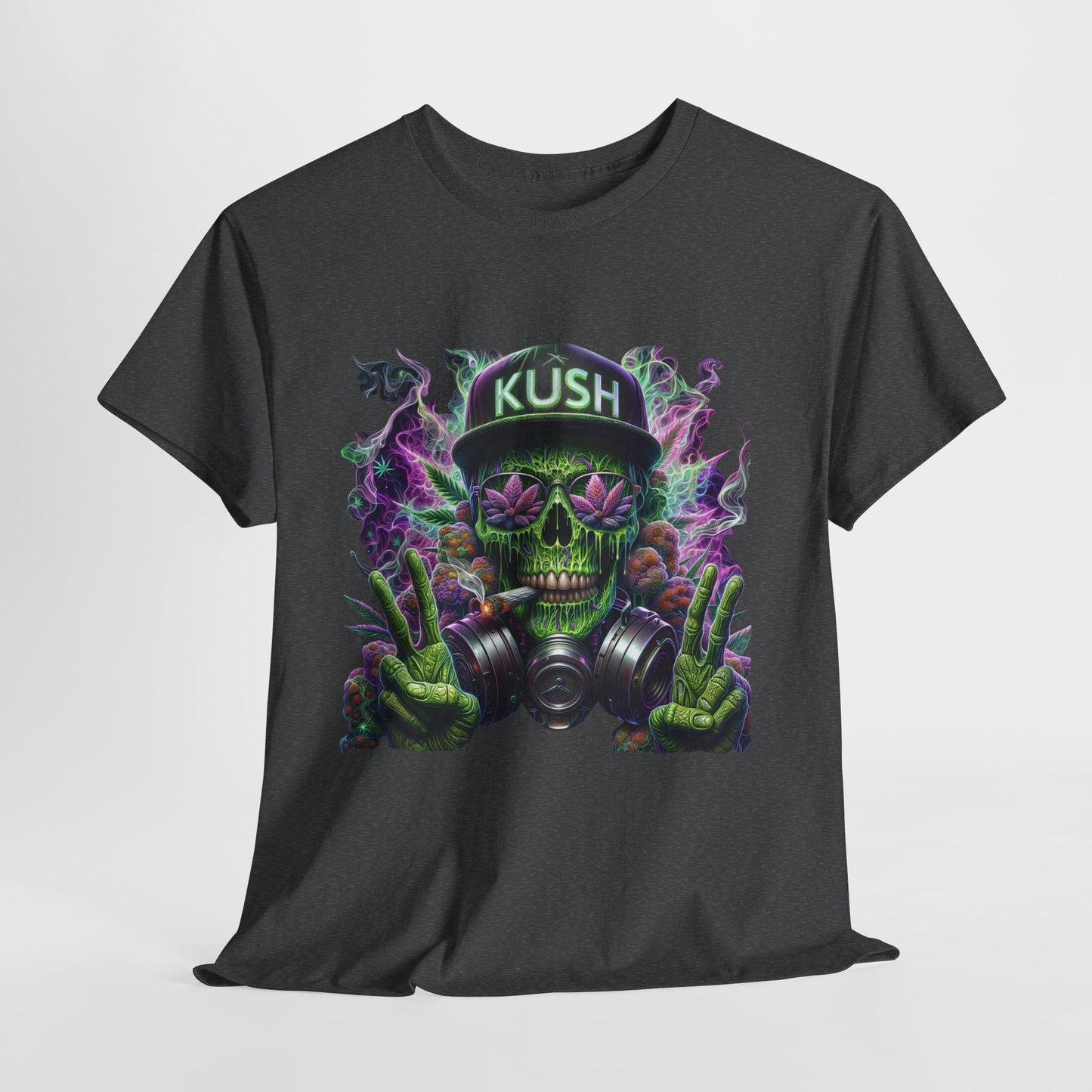 420 Kush Skull #1 Unisex Heavy Cotton Tee - 312tshirts 2