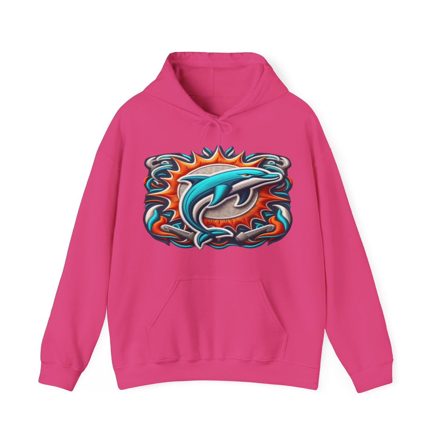 Sports Dolphins Football Logo #1 Unisex Heavy Sweatshirt Hoodie