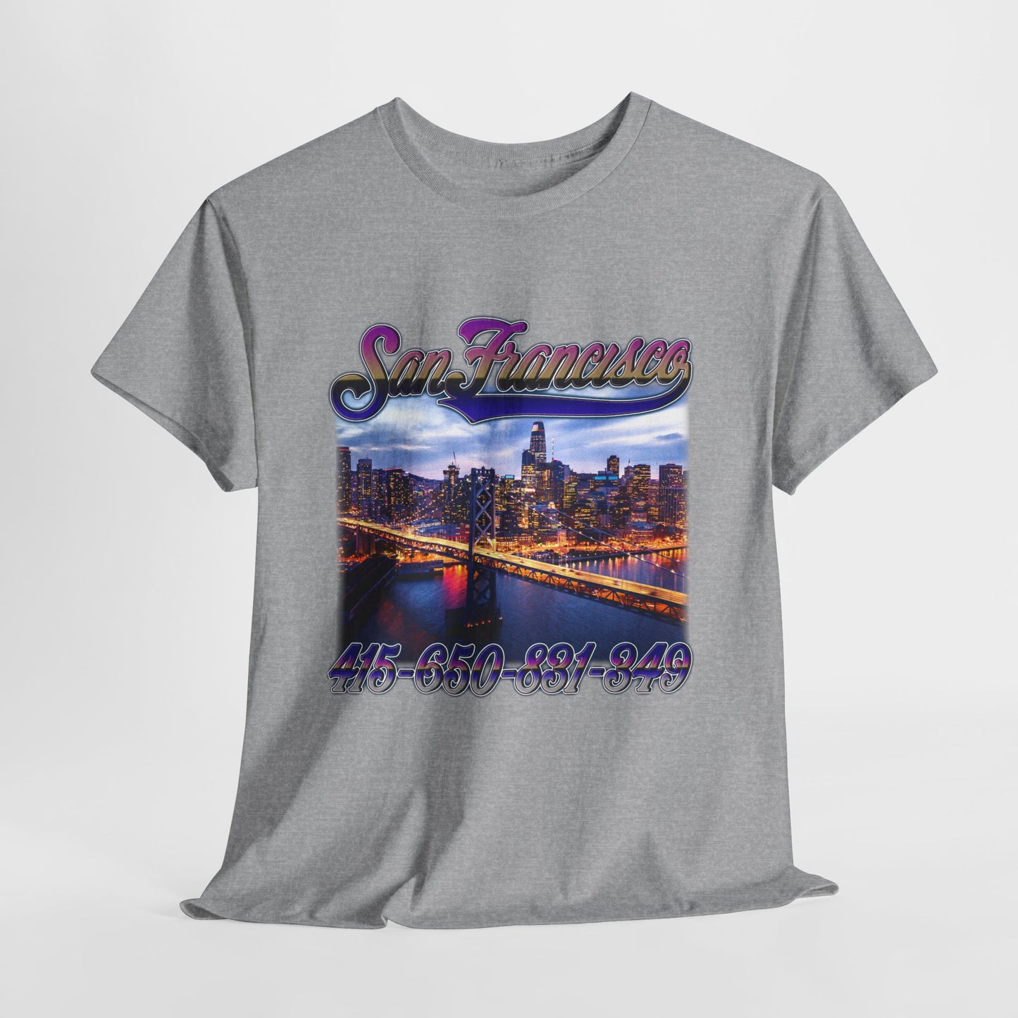 San Francisco City Area Codes Unisex Heavy Cotton Tee