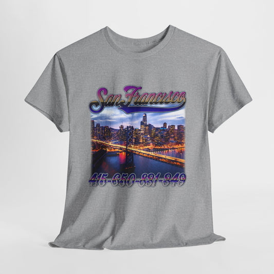 San Francisco City Area Codes Unisex Heavy Cotton Tee