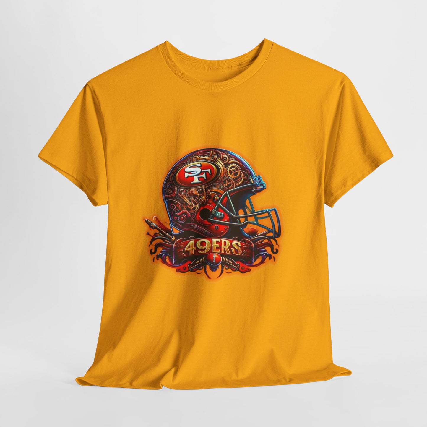 Sports 49ers Football Helmet #2 Unisex Heavy Cotton Tee