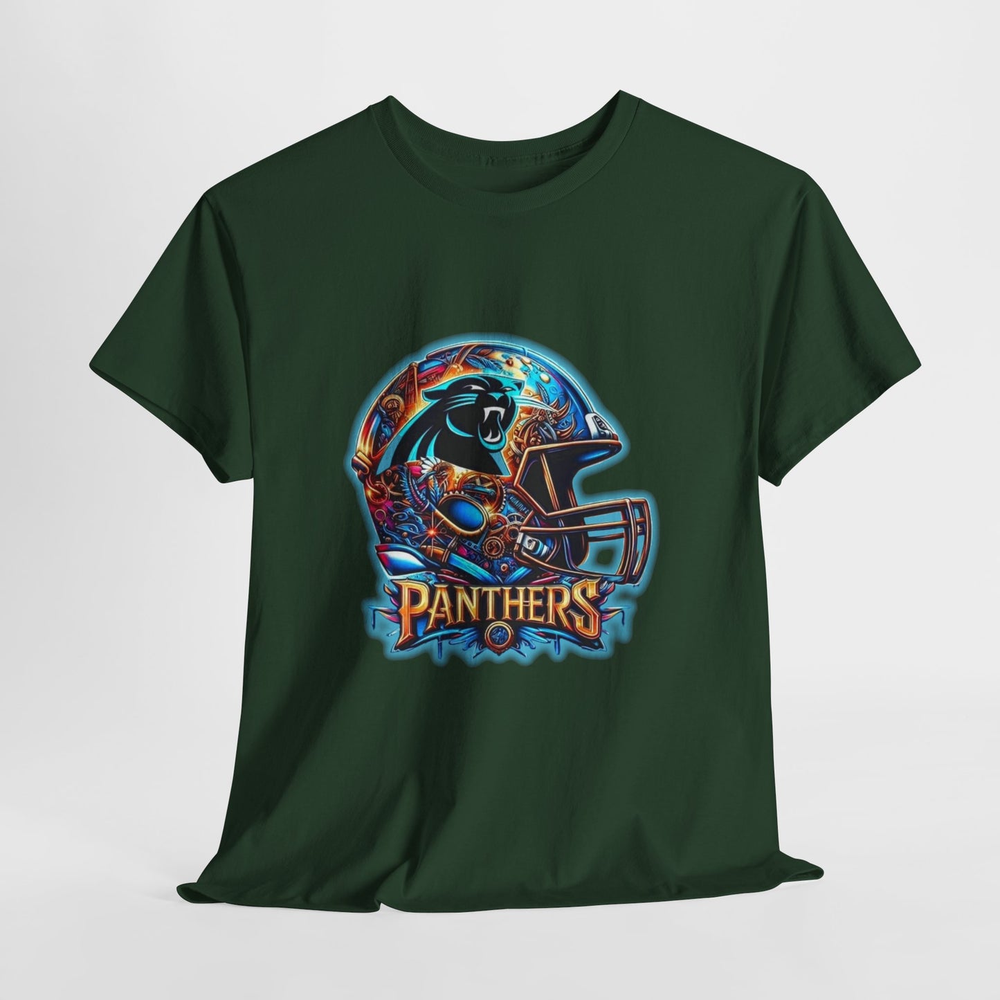 Sports Panthers Football Helmet #2 Unisex Heavy Cotton Tee