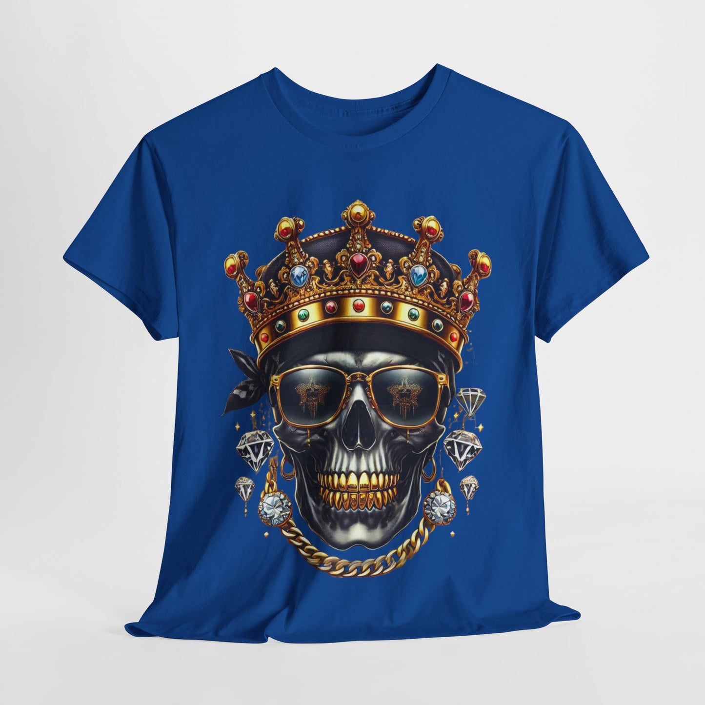 Gold Crown Skull Unisex Heavy Cotton Tee - 312tshirts 2