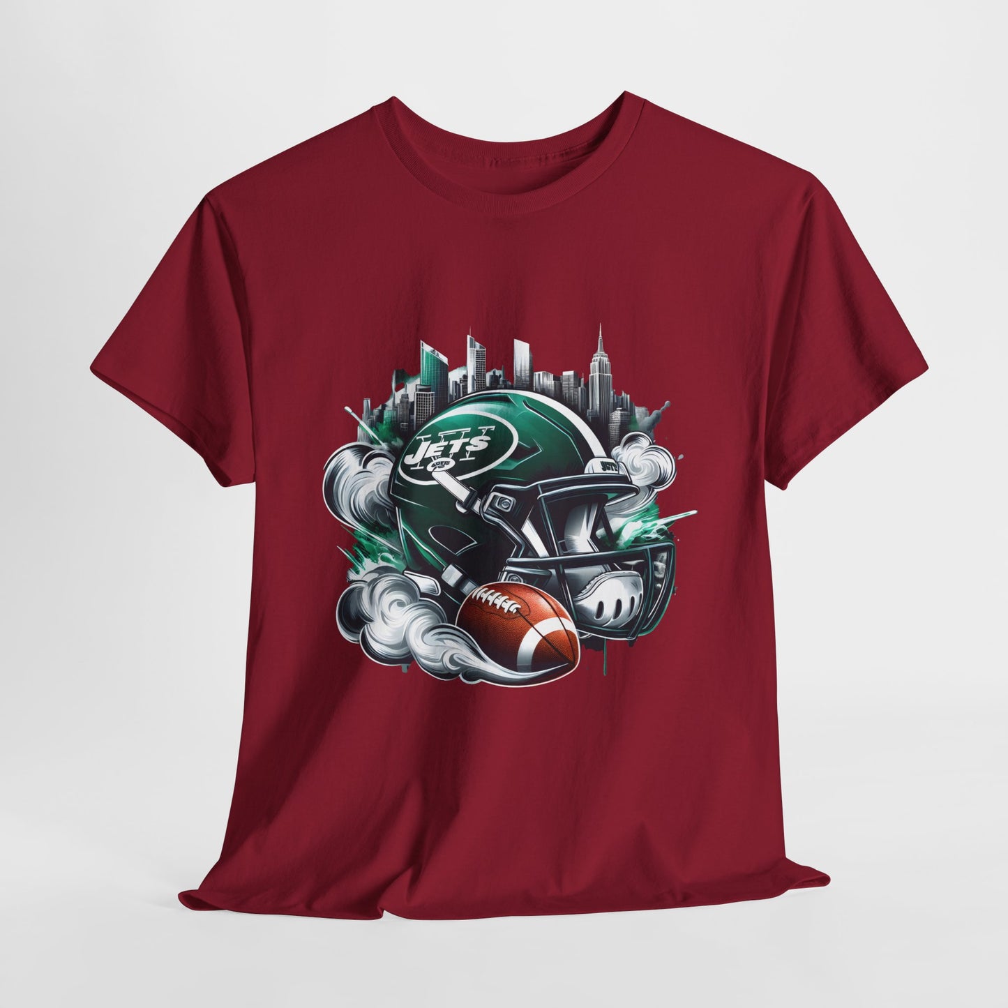 Sports Jets Football Helmet #25 Unisex Heavy Cotton Tee