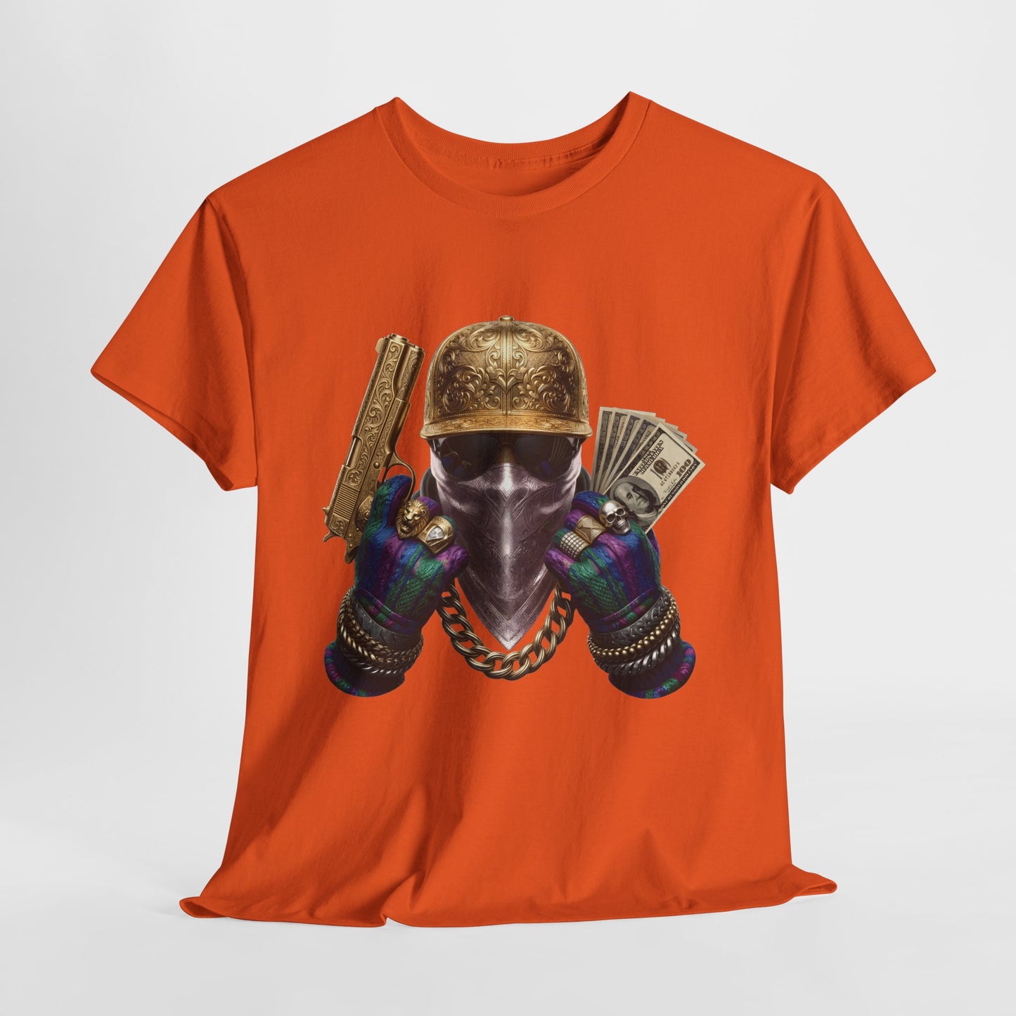 Street Mask & Blue Hands Unisex Heavy Cotton Tee