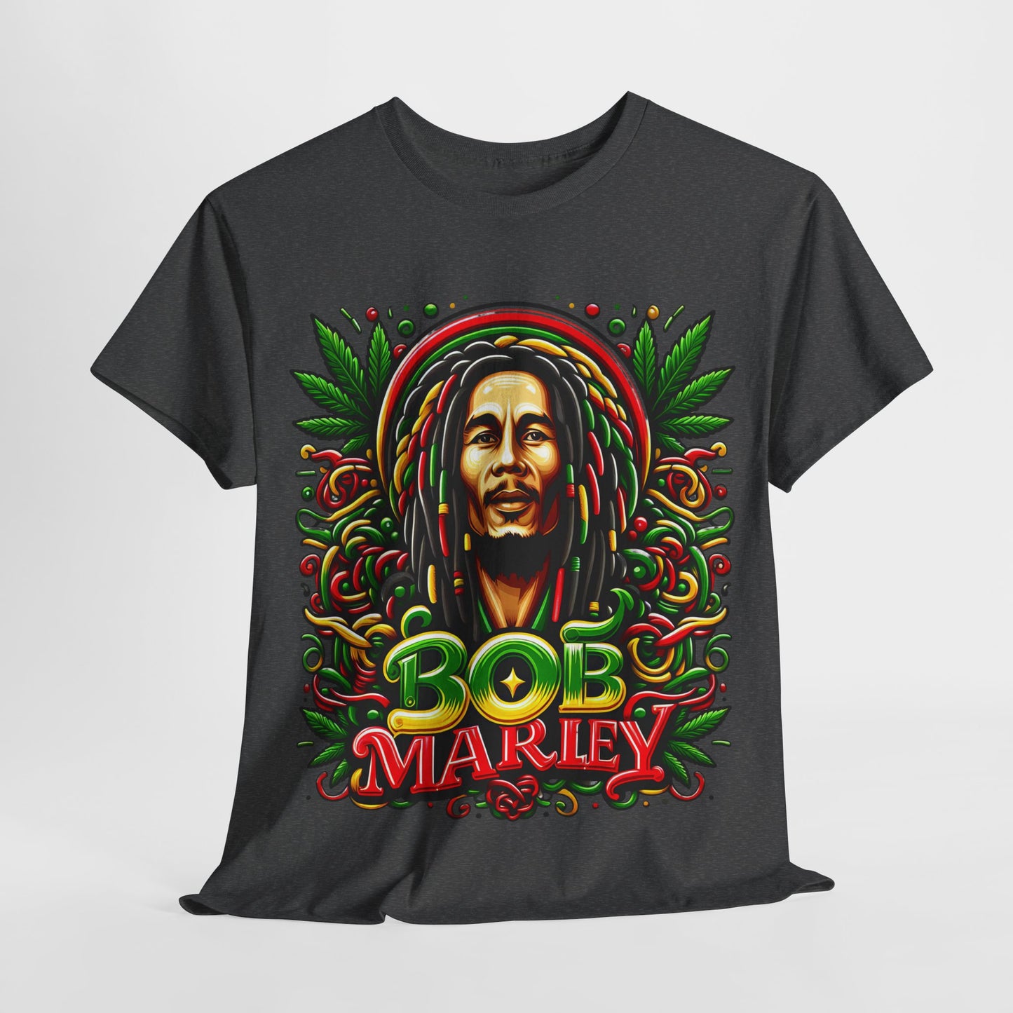 Rasta Reggae Marley #3 Unisex Heavy Cotton Tee - 312tshirts 2