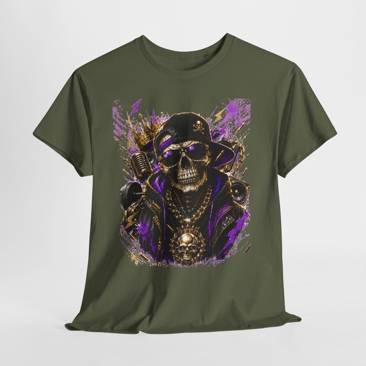 Hip-Hop Skeleton Man #1 Unisex Heavy Cotton Tee