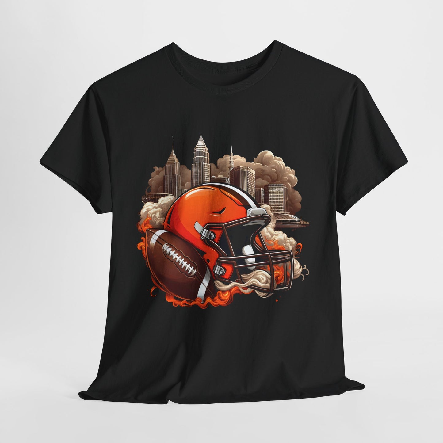 Sports Browns Football Helmet #1 Unisex Heavy Cotton Tee