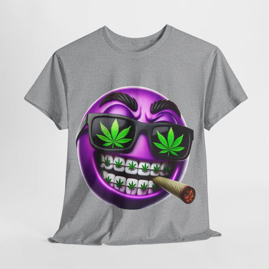 420 Purple Emoji #3 Unisex Heavy Cotton Tee - 312tshirts 2