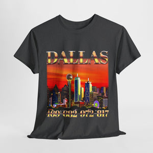 Dallas area code Unisex Heavy Cotton Tee