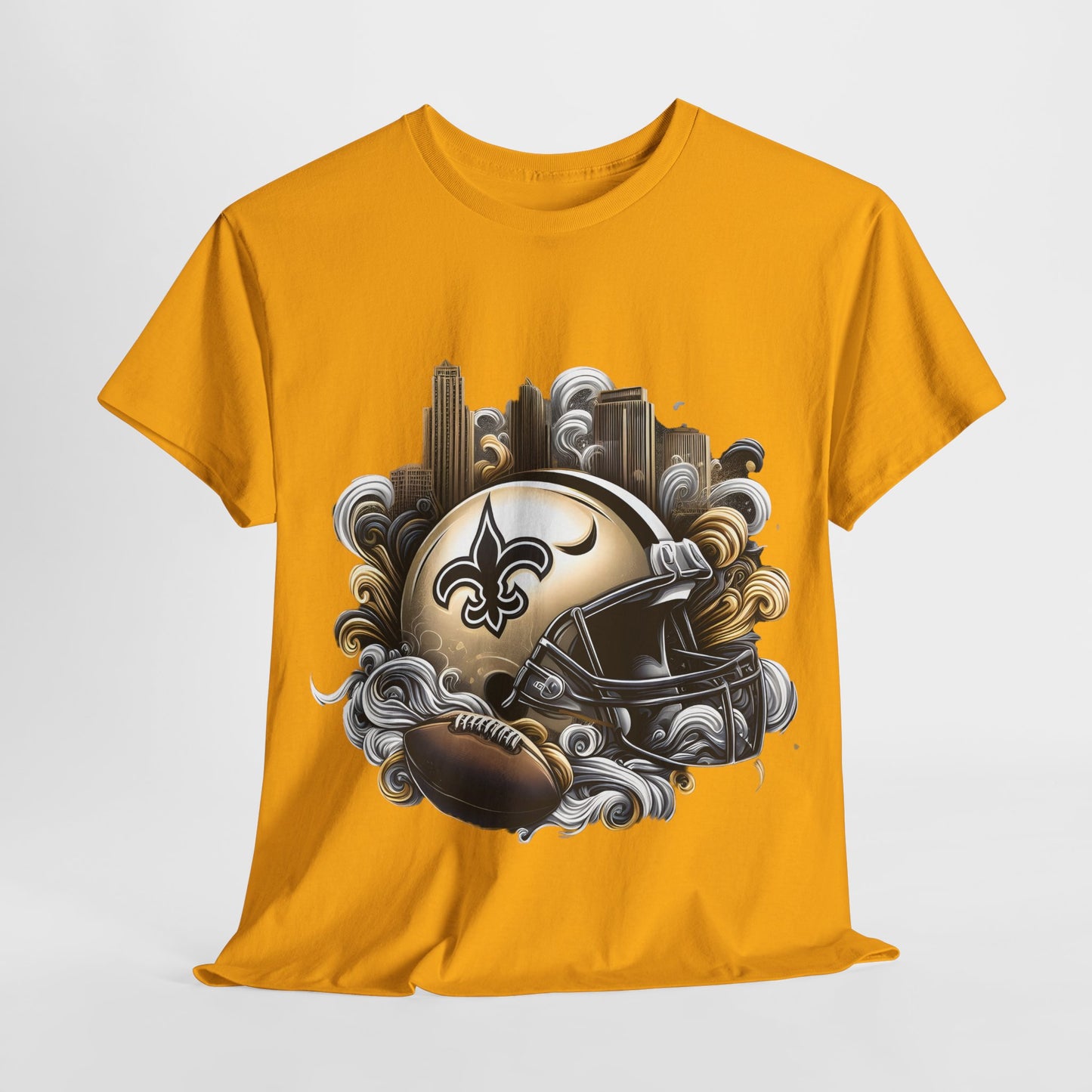 Sports Saints Football Helmet #17 Unisex Heavy Cotton Tee