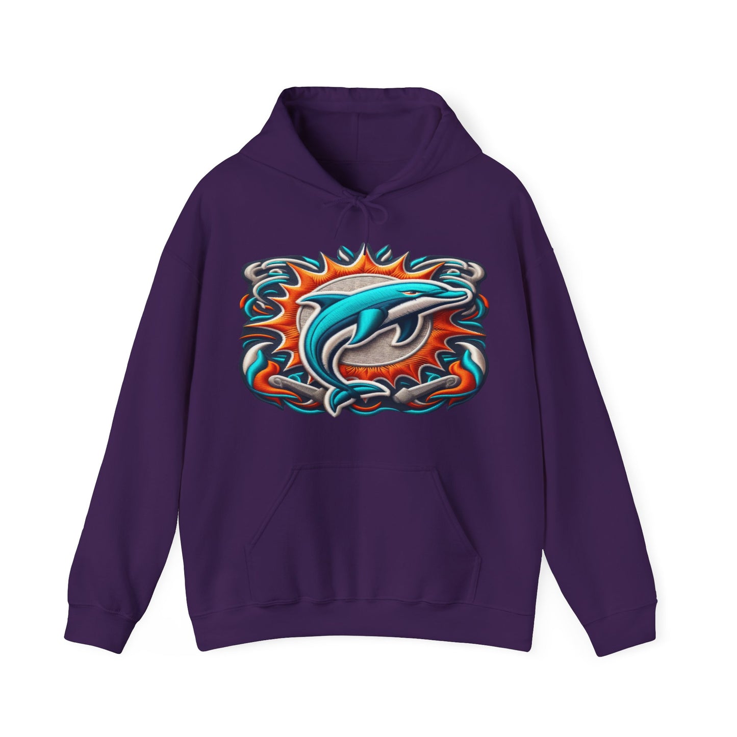 Sports Dolphins Football Logo #1 Unisex Heavy Sweatshirt Hoodie