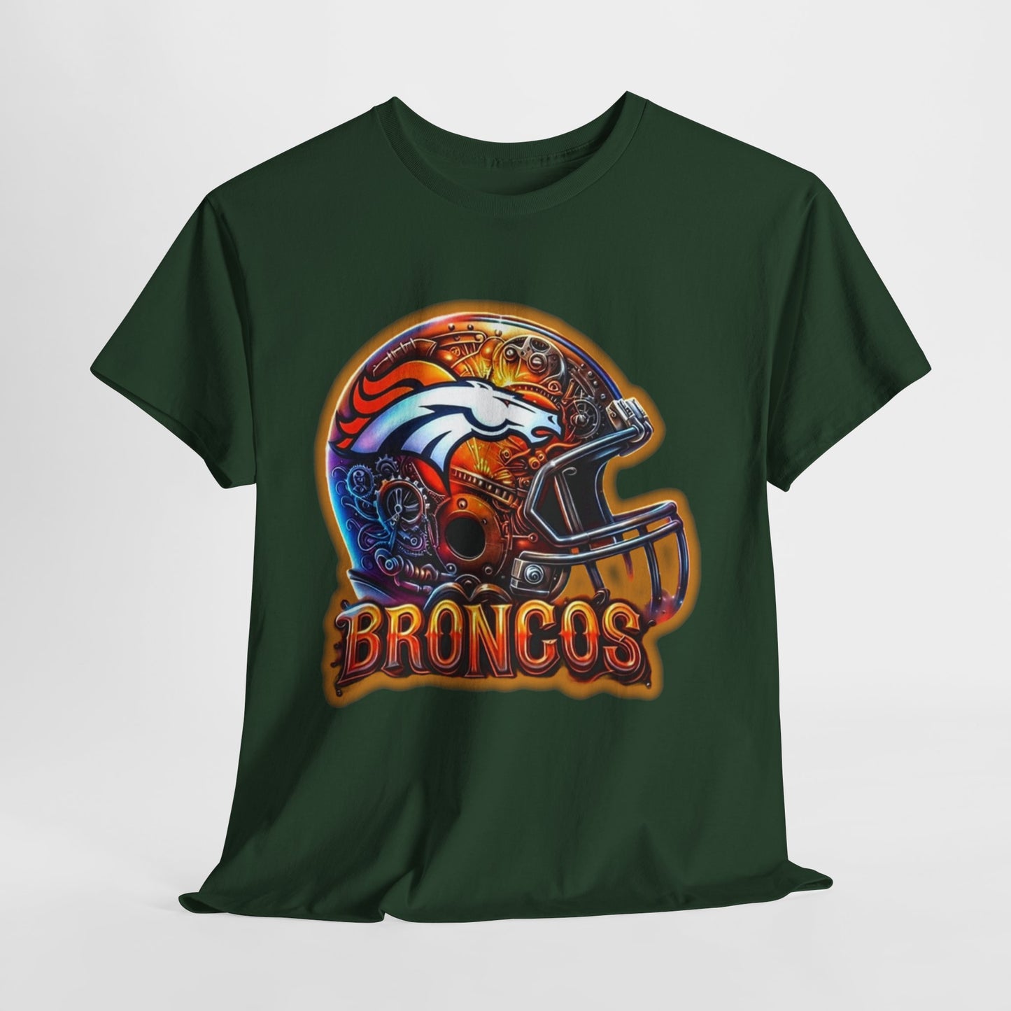 Sports Broncos Football Helmet #2 Unisex Heavy Cotton Tee