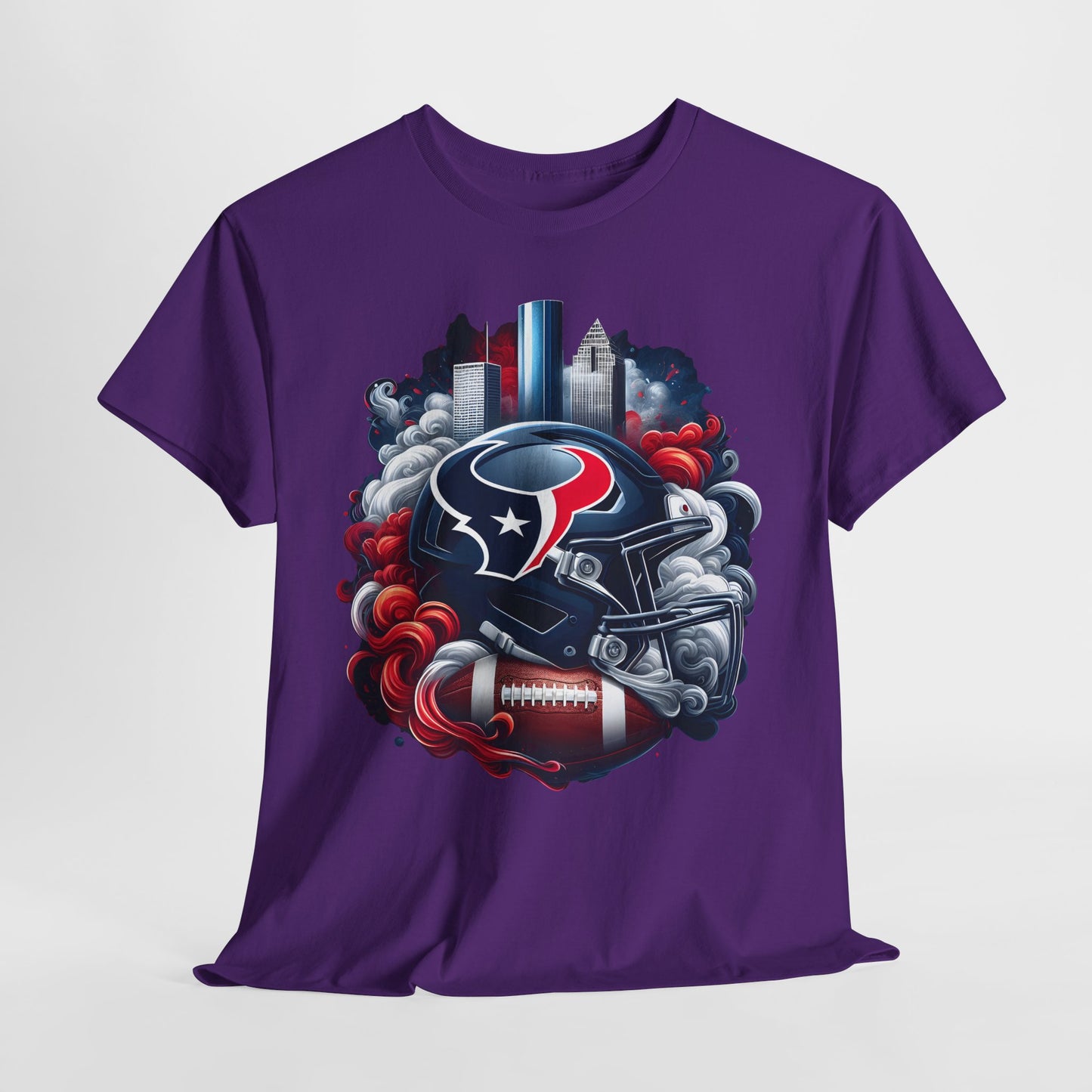 Sports Texans Football Helmet #1 Unisex Heavy Cotton Tee