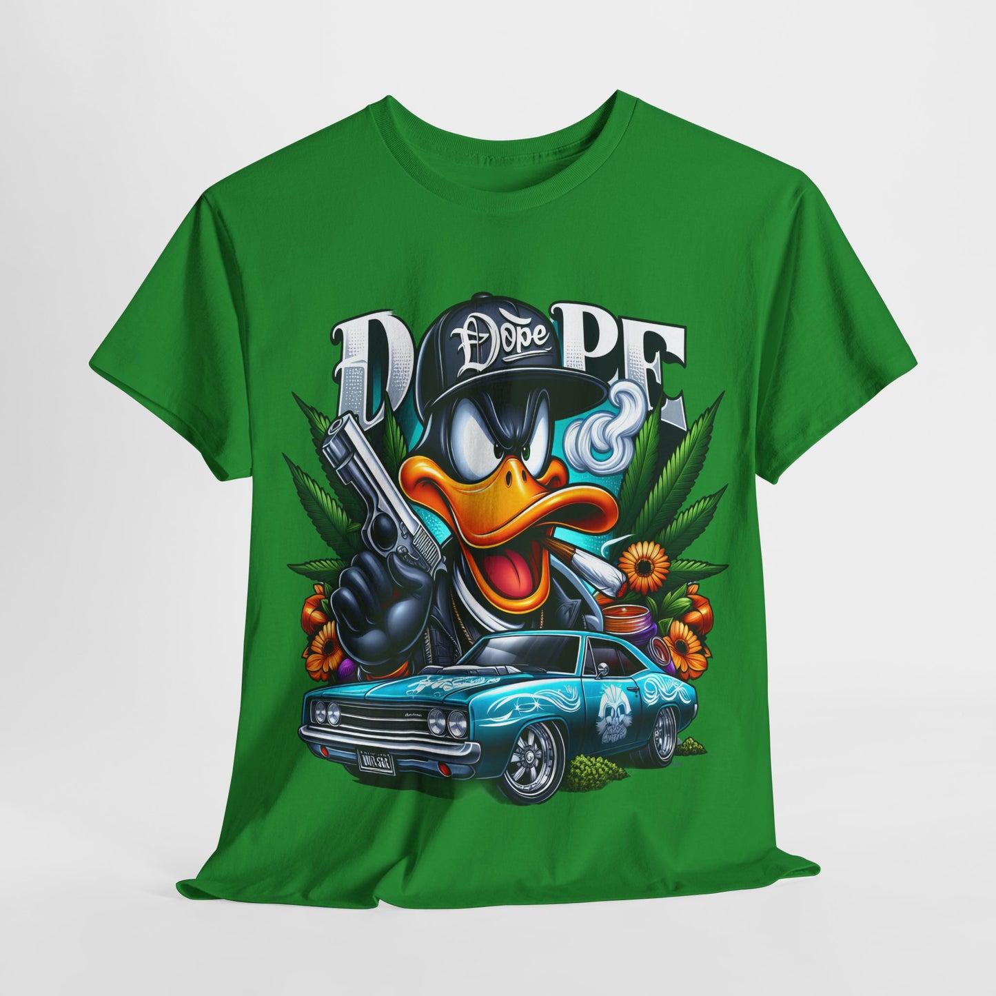 420 Dope Vibes Gangsta Duck #4 Unisex Heavy Cotton Tee