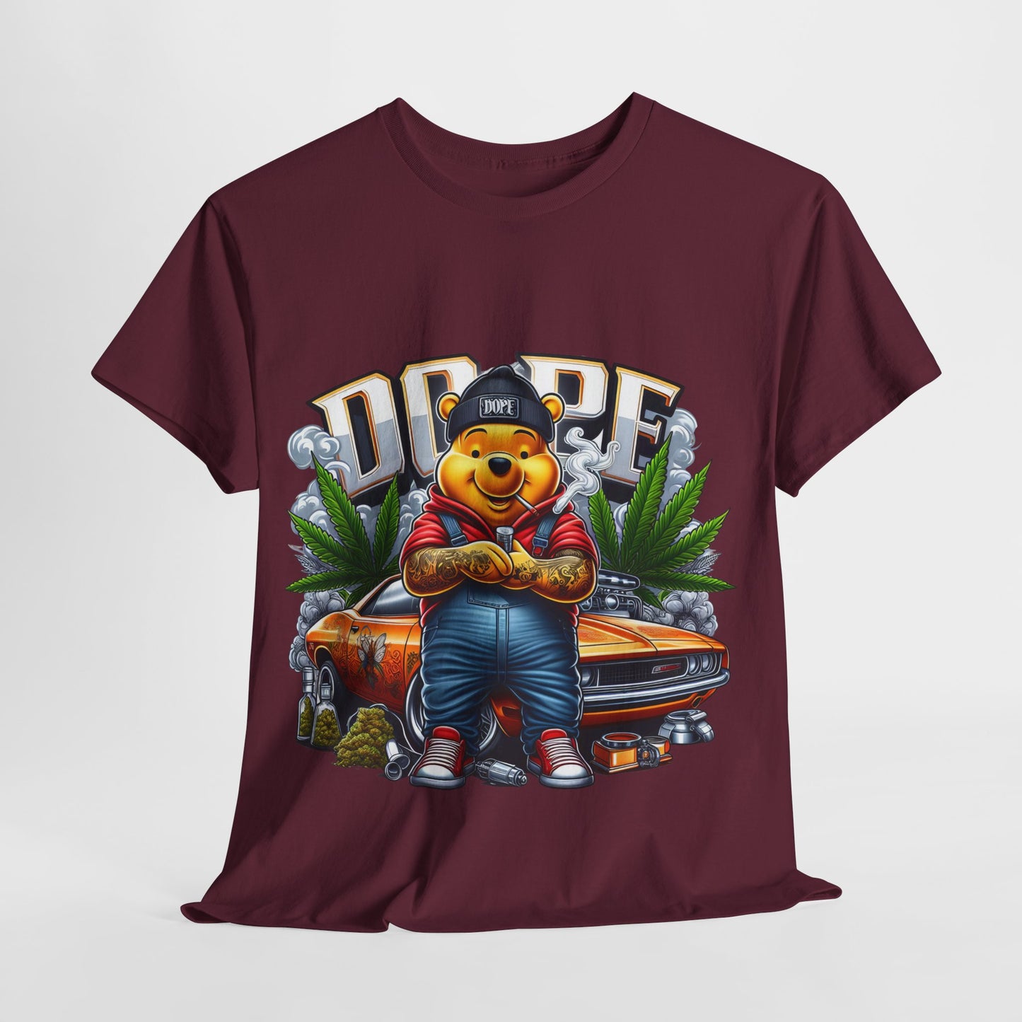 420 Dope Vibes Cool Bear #13 Unisex Heavy Cotton Tee