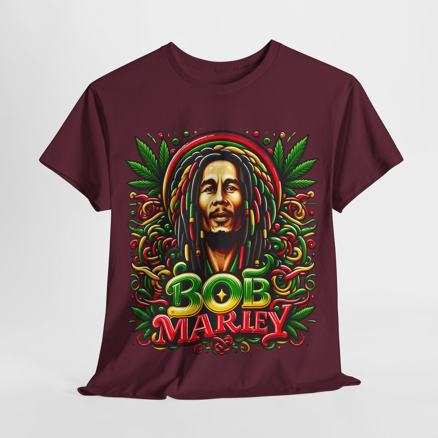Rasta Reggae Marley #3 Unisex Heavy Cotton Tee - 312tshirts 2