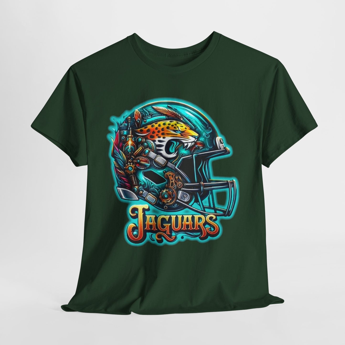 Sports Jaguars Football Helmet #2 Unisex Heavy Cotton Tee