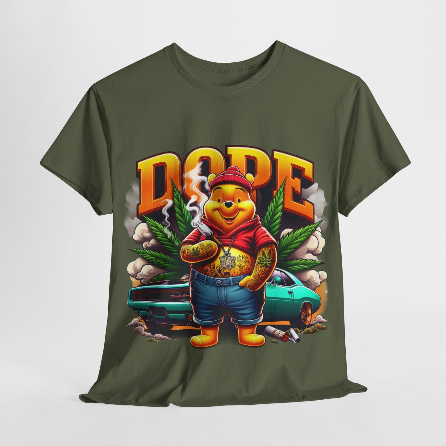 420 Dope Vibes Cool Bear #5 Unisex Heavy Cotton Tee