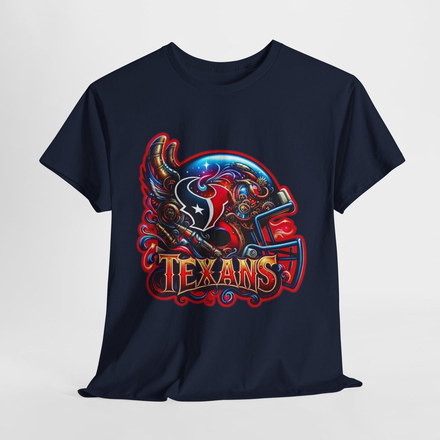 Sports Texans Football Helmet #2 Unisex Heavy Cotton Tee