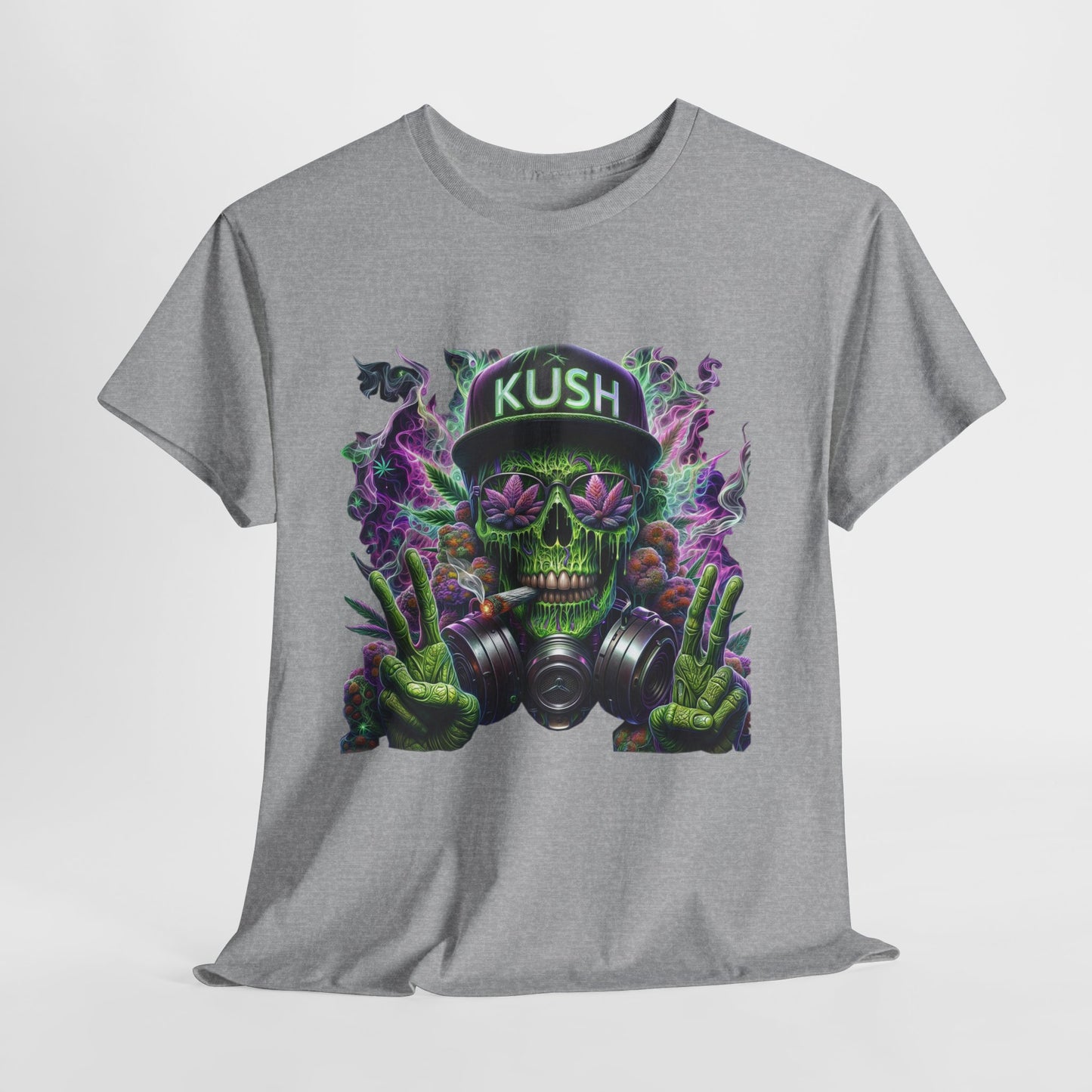 420 Kush Skull #1 Unisex Heavy Cotton Tee - 312tshirts 2