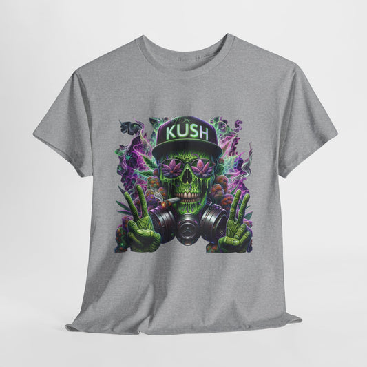 420 Kush Skull #1 Unisex Heavy Cotton Tee - 312tshirts 2