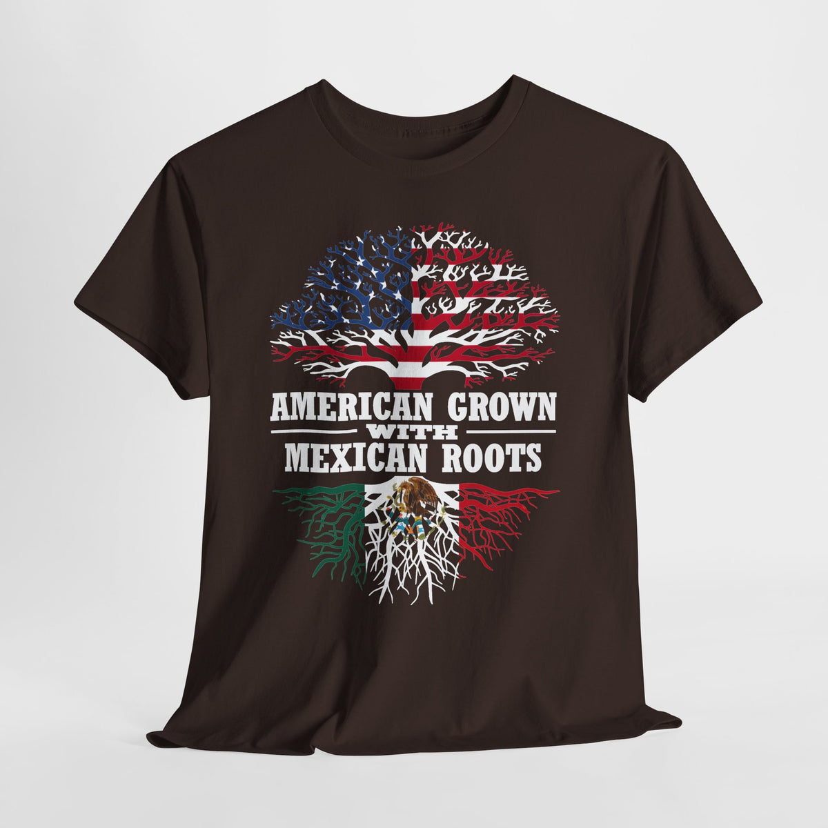American Grown with Mexican Roots Unisex Heavy Cotton Tee - 312tshirts 2