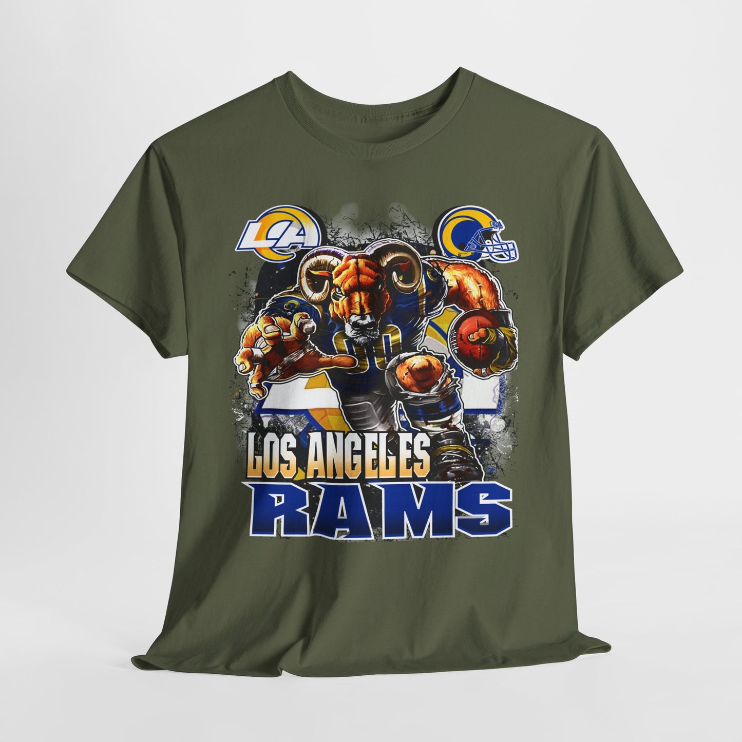 Sports Mascot Los Angeles Rams Unisex Heavy Cotton Tee - 312tshirts 2
