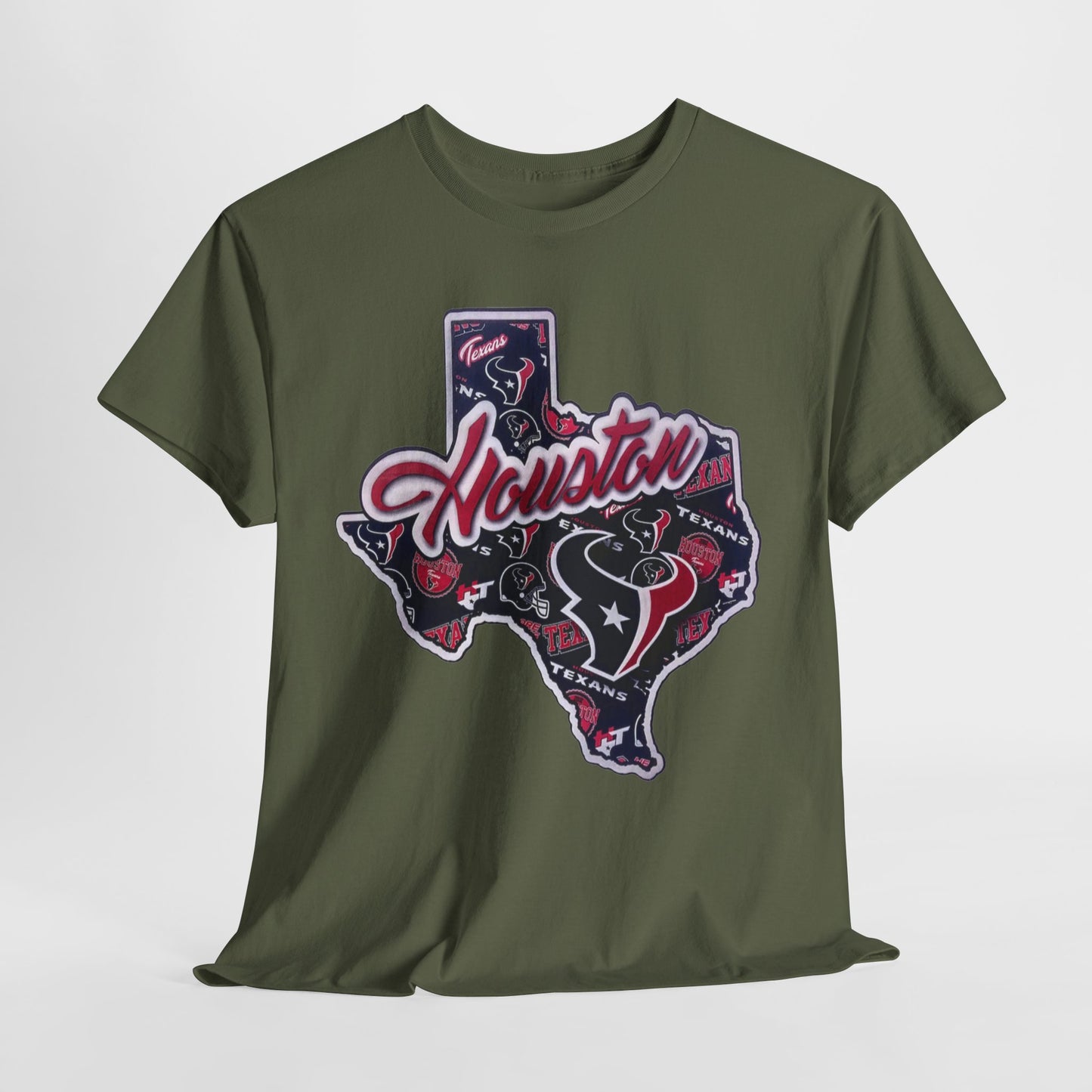 Sports Houston Texans State Logo #1 Unisex Heavy Cotton Tee - 312tshirts 2