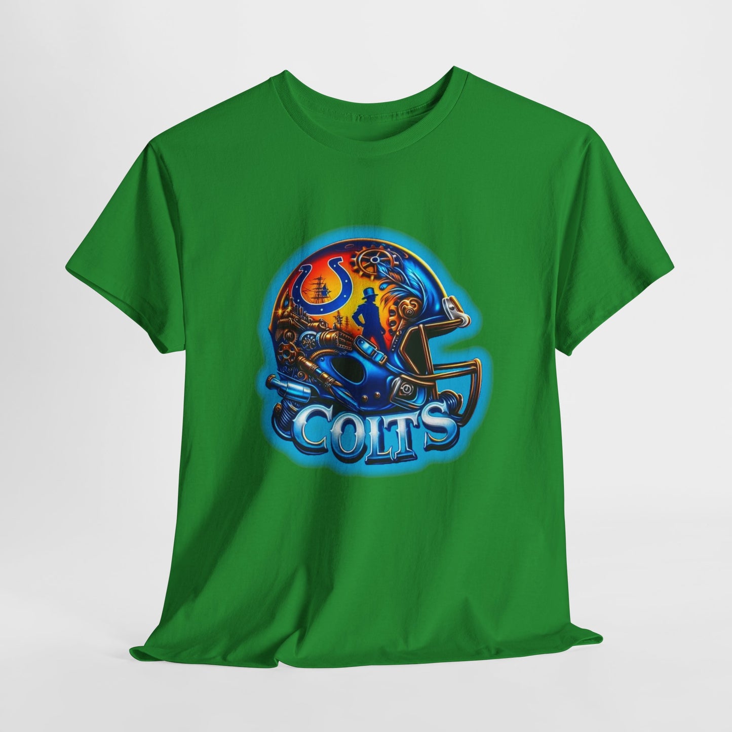 Sports Colts Football Helmet #2 Unisex Heavy Cotton Tee