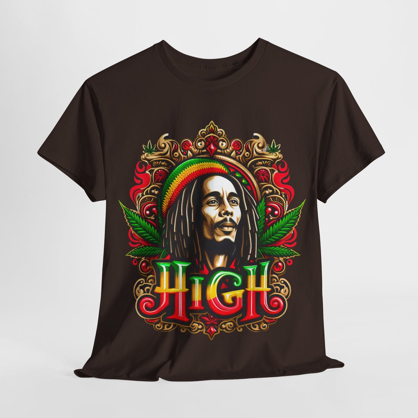 Rasta Reggae Marley #2 Unisex Heavy Cotton Tee - 312tshirts 2
