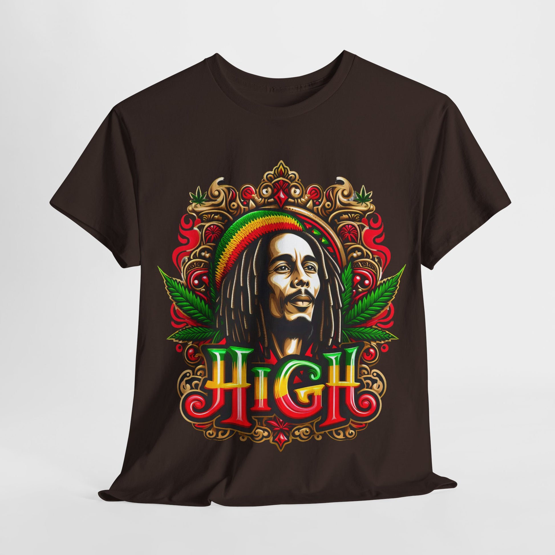Rasta Reggae Marley #2 Unisex Heavy Cotton Tee - 312tshirts 2