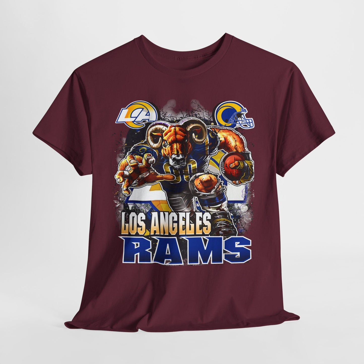 Sports Mascot Los Angeles Rams Unisex Heavy Cotton Tee - 312tshirts 2
