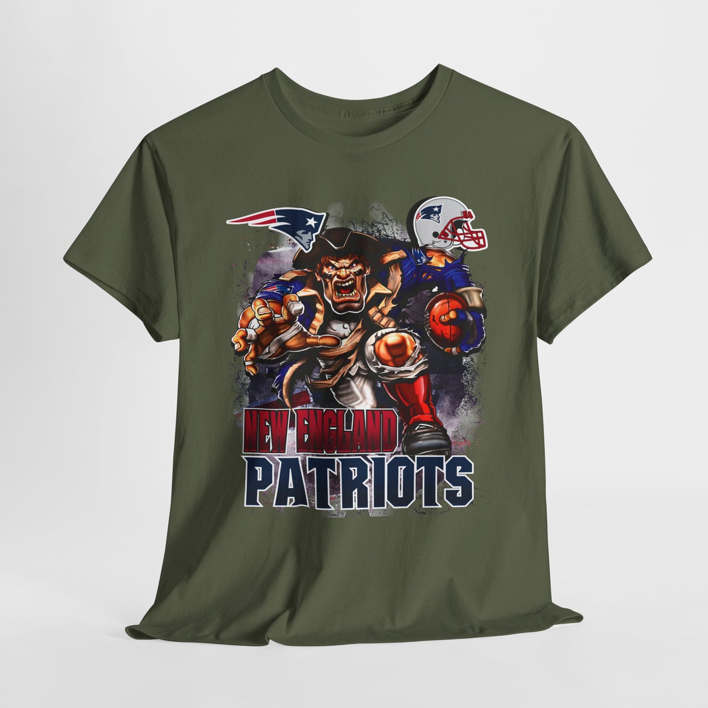 Sports Mascot New England Patriots Unisex Heavy Tee