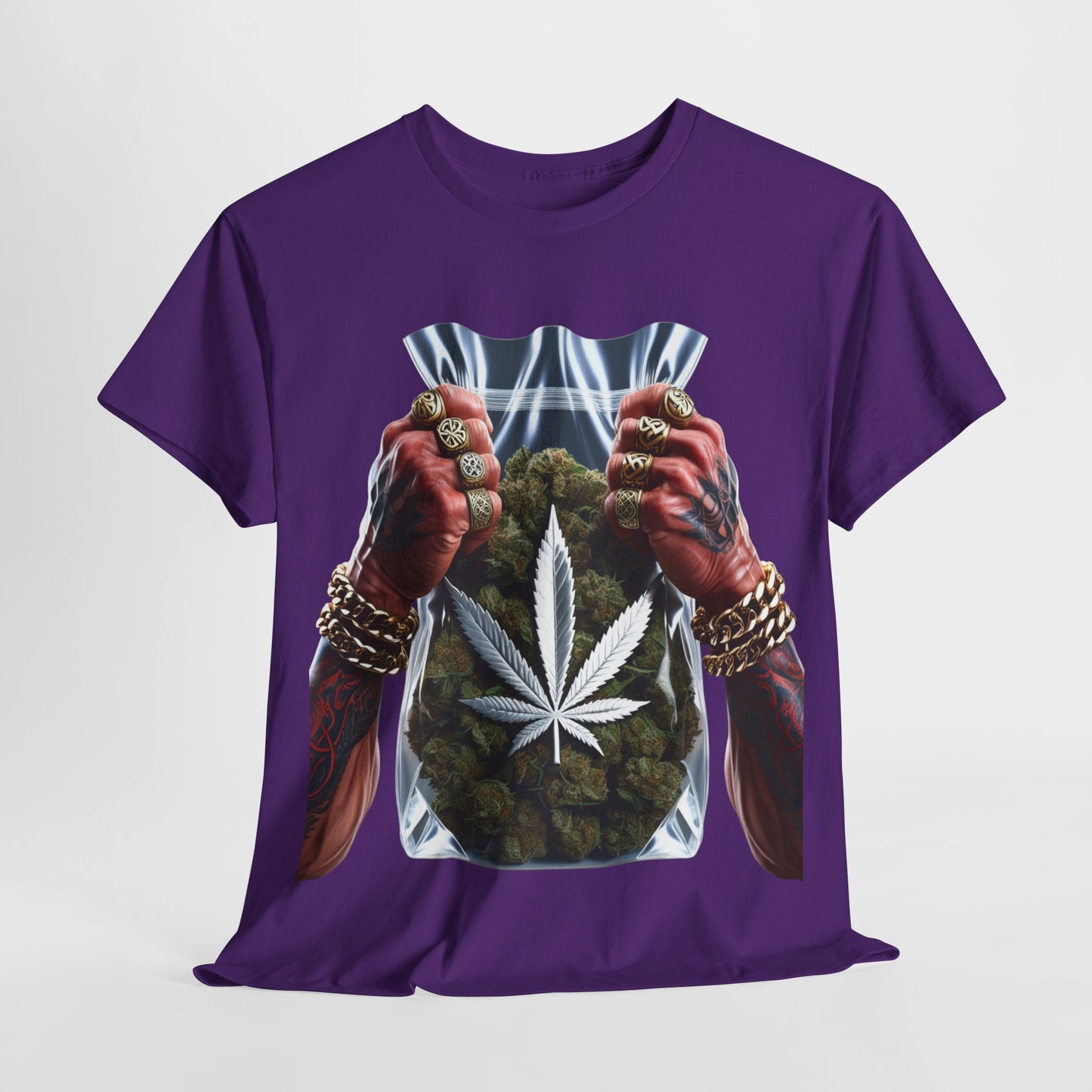420 Silver Weed Bag Unisex Heavy Cotton Tee - 312tshirts 2