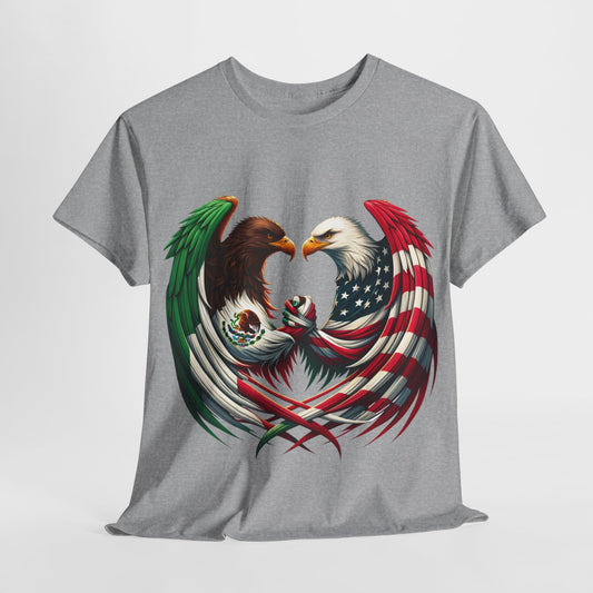 America & Mexico United Eagles #1 Unisex Heavy Cotton Tee - 312tshirts 2