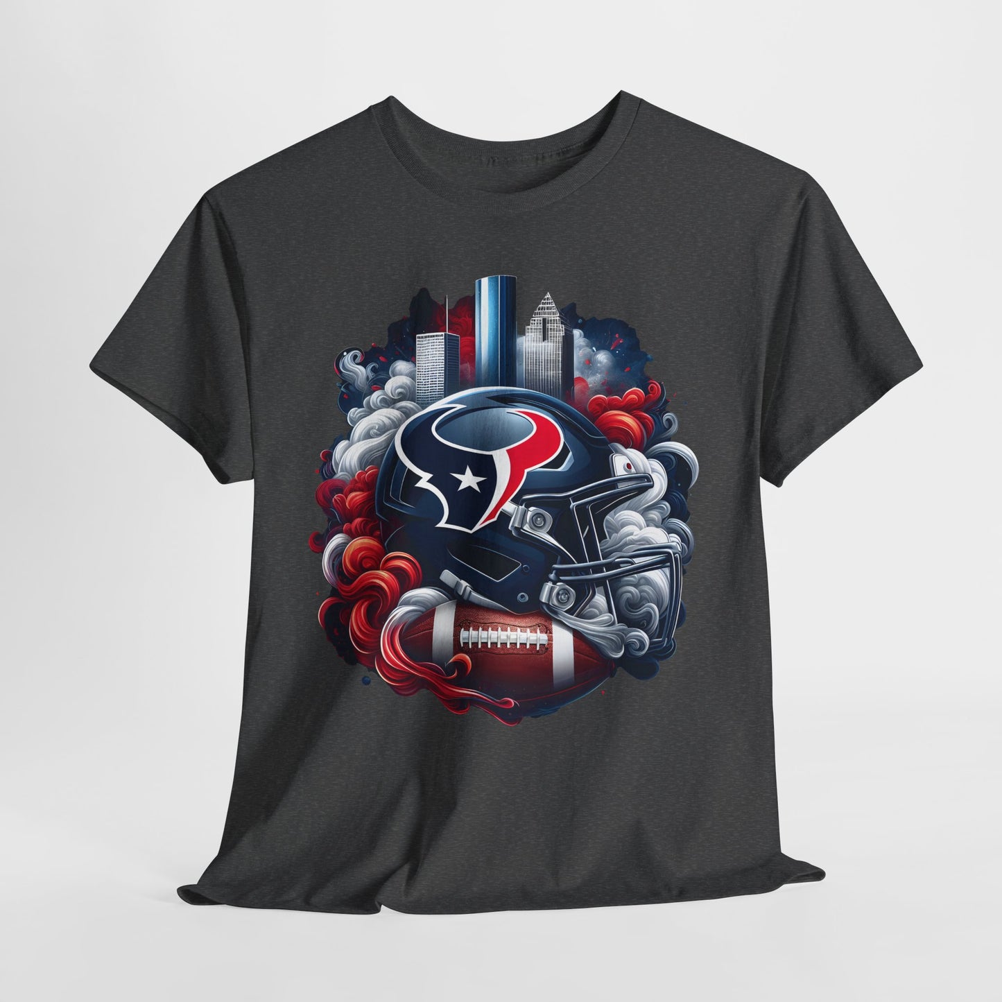 Sports Texans Football Helmet #1 Unisex Heavy Cotton Tee