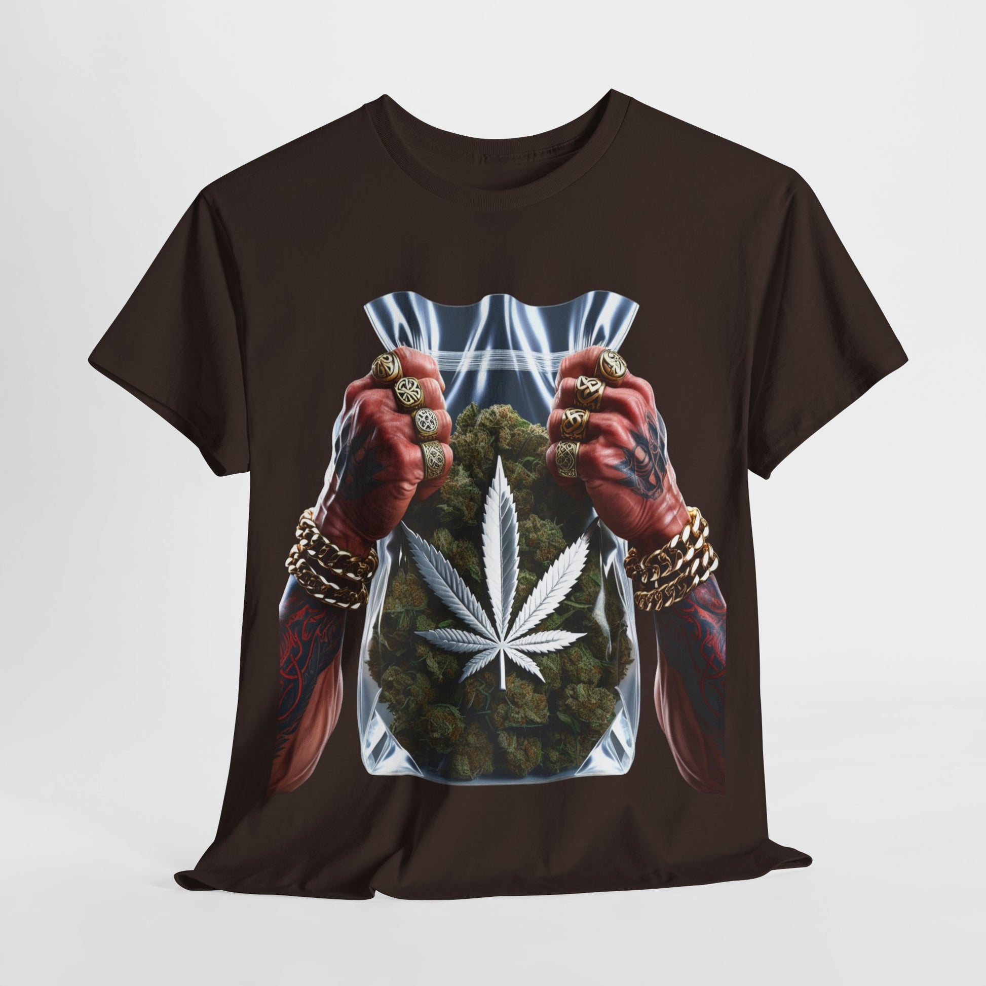 420 Silver Weed Bag Unisex Heavy Cotton Tee - 312tshirts 2