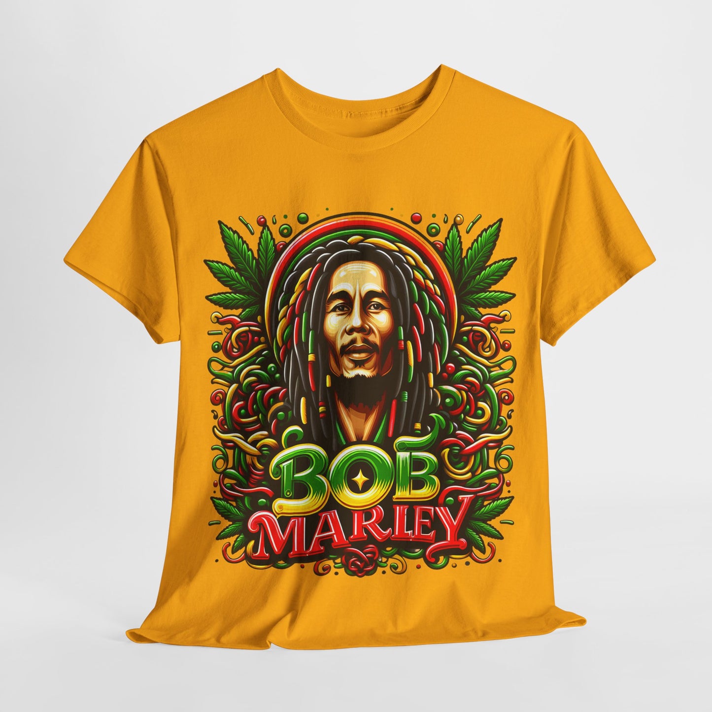 Rasta Reggae Marley #3 Unisex Heavy Cotton Tee - 312tshirts 2