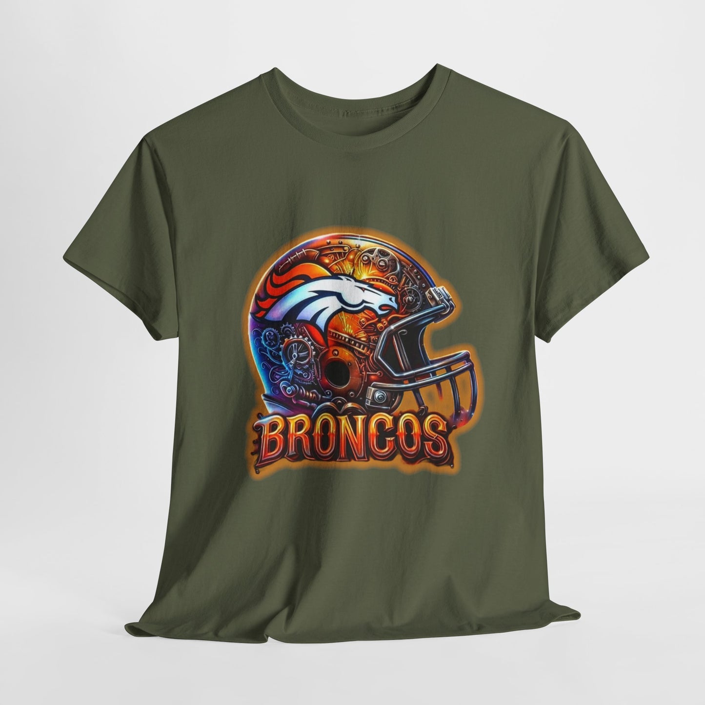 Sports Broncos Football Helmet #2 Unisex Heavy Cotton Tee
