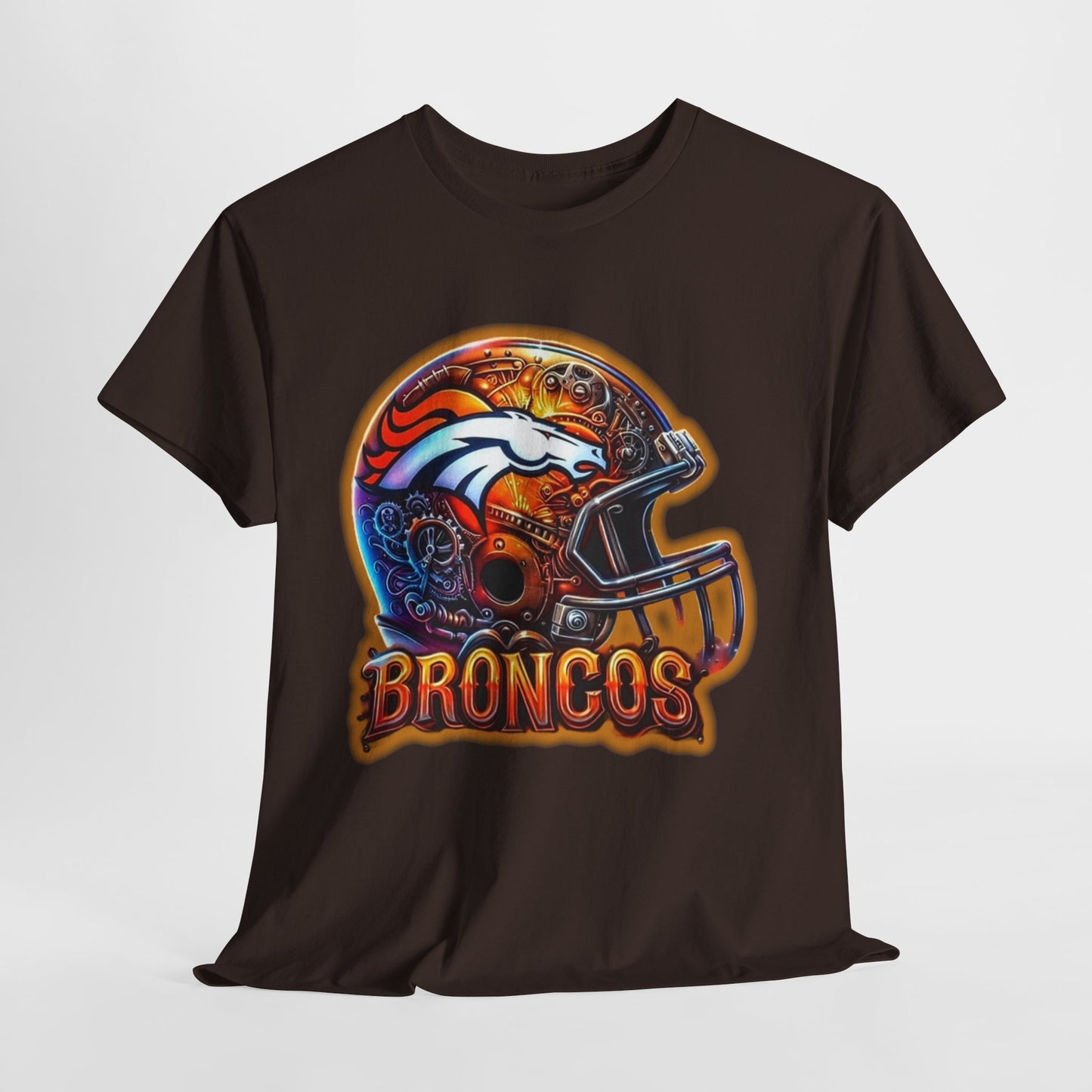 Sports Broncos Football Helmet #2 Unisex Heavy Cotton Tee