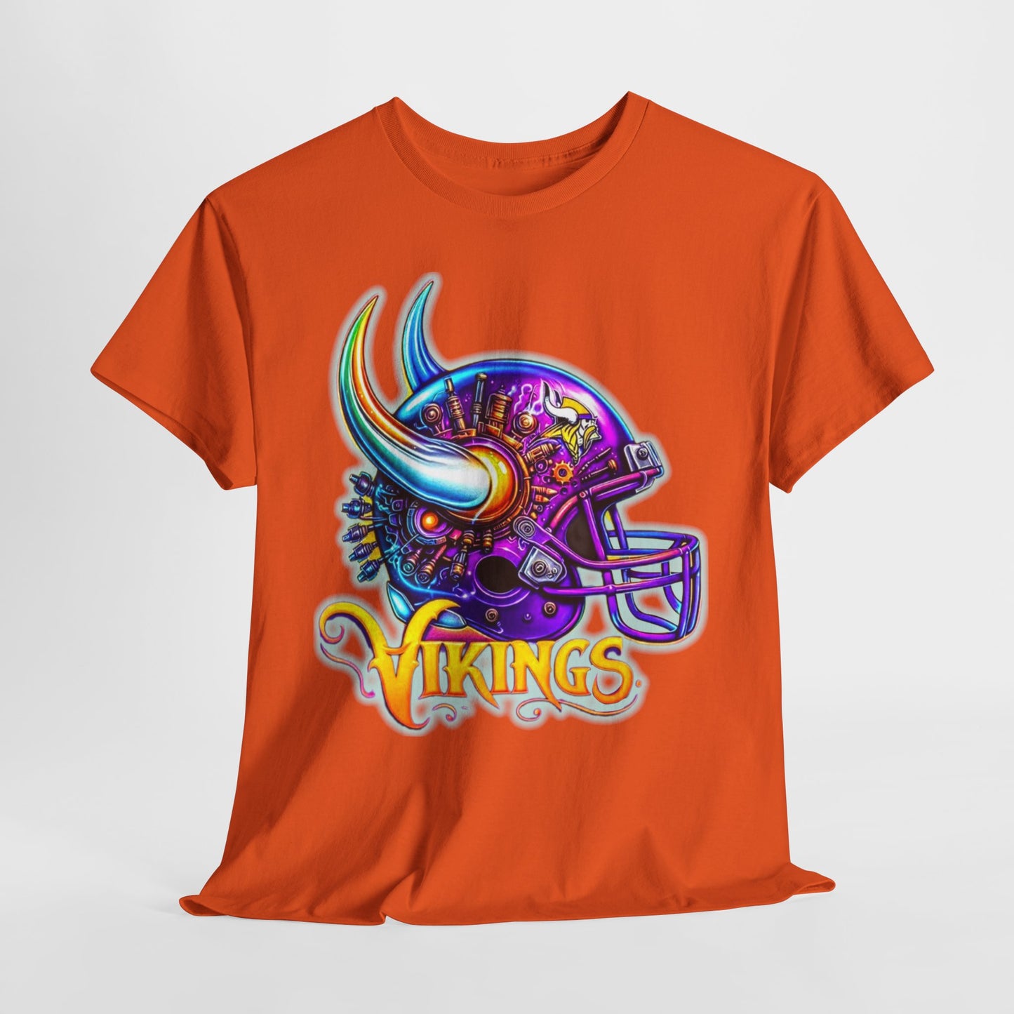 Sports Vikings Football Helmet #2 Unisex Heavy Cotton Tee