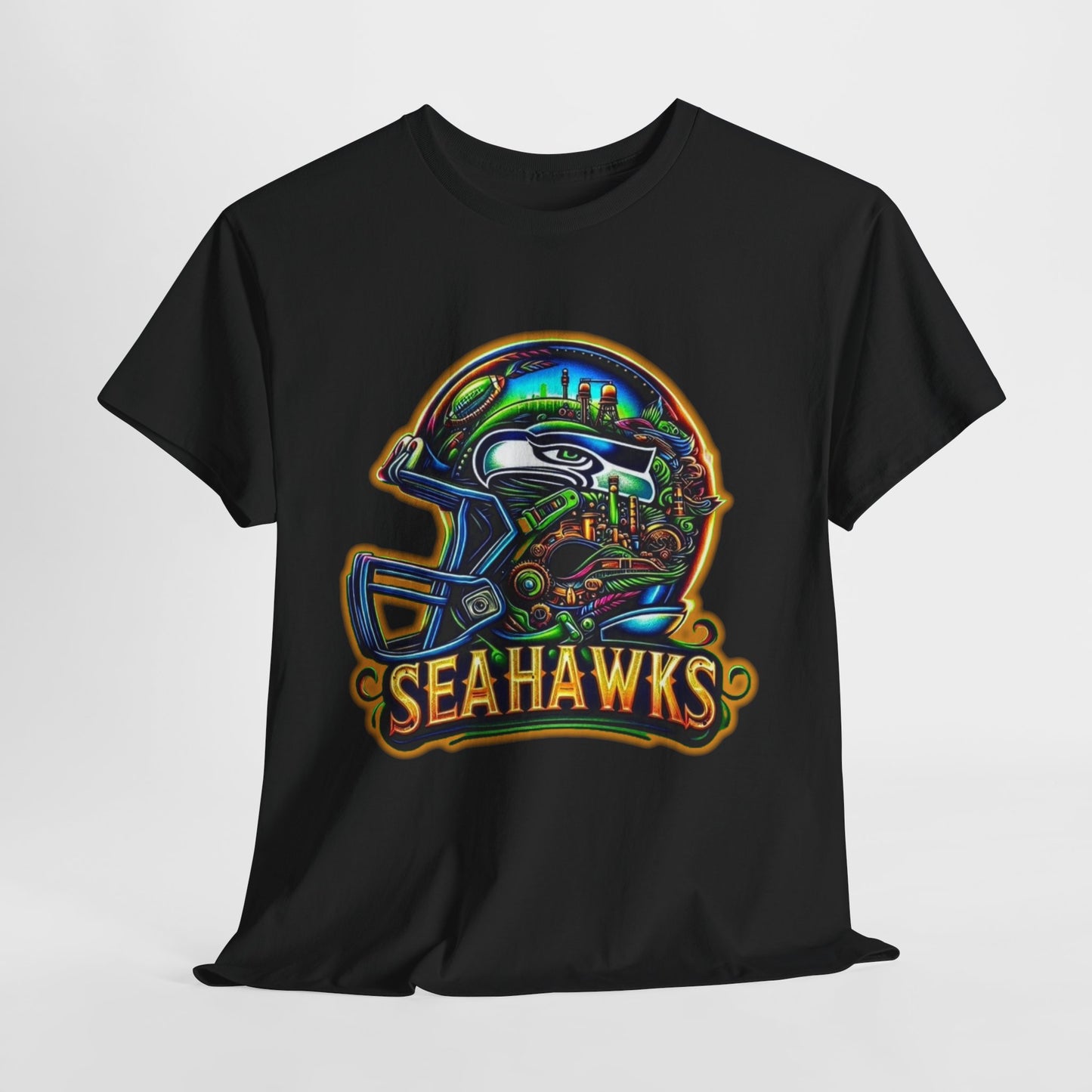 Sports Seahawks Football Helmet #2 Unisex Heavy Cotton Tee
