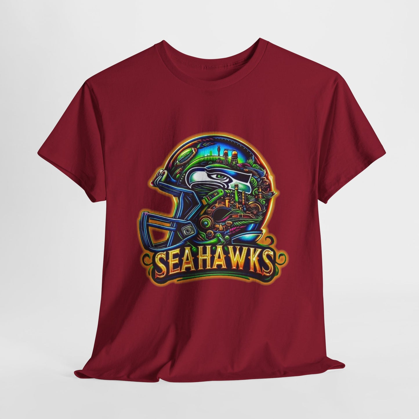 Sports Seahawks Football Helmet #2 Unisex Heavy Cotton Tee